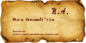 Mura Annamária névjegykártya